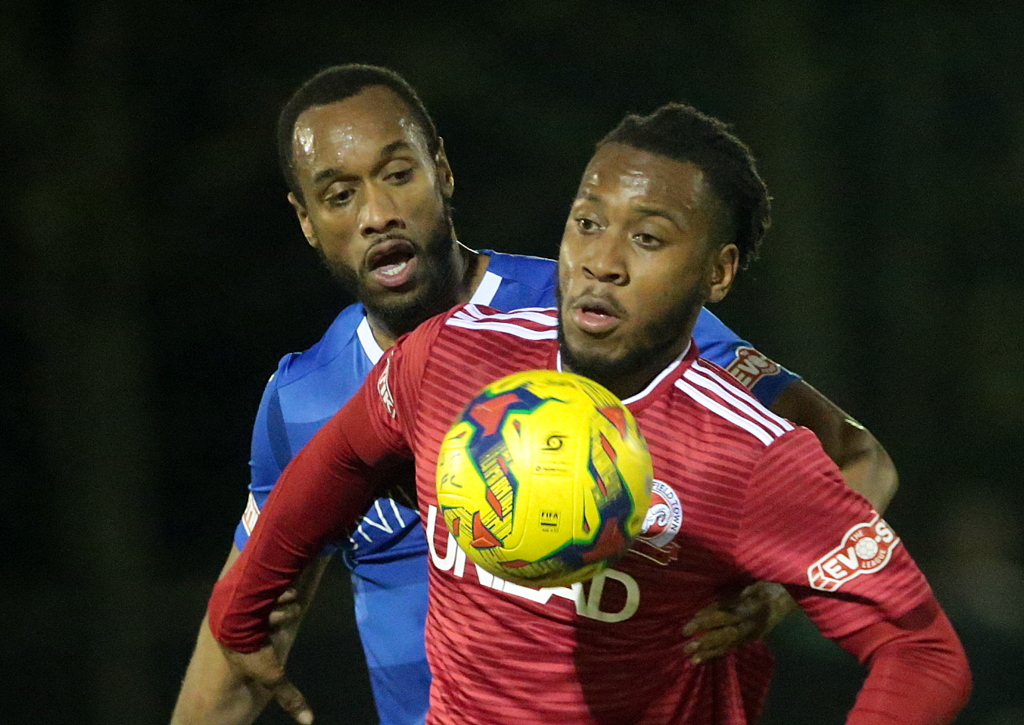 Dan Williams in action our loss at Beaconsfield Town in November