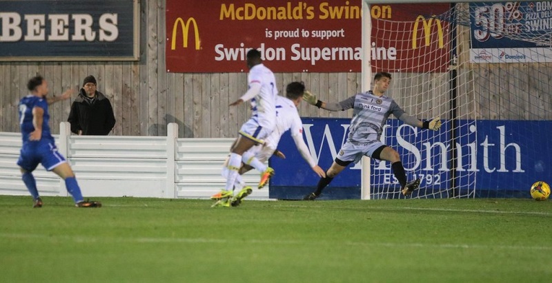 Brad Gray scores our fourth goal against Farnborough last season