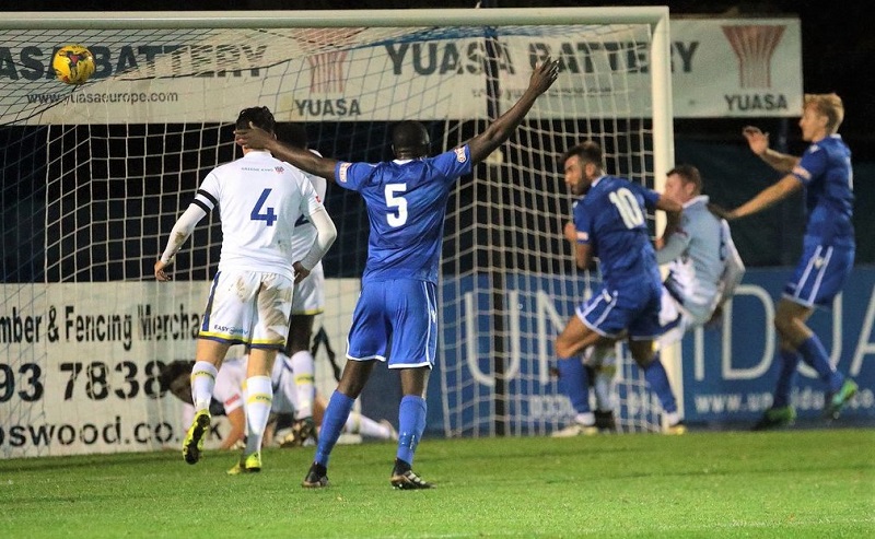 Conor McDonagh scores our second against Farnborough last season