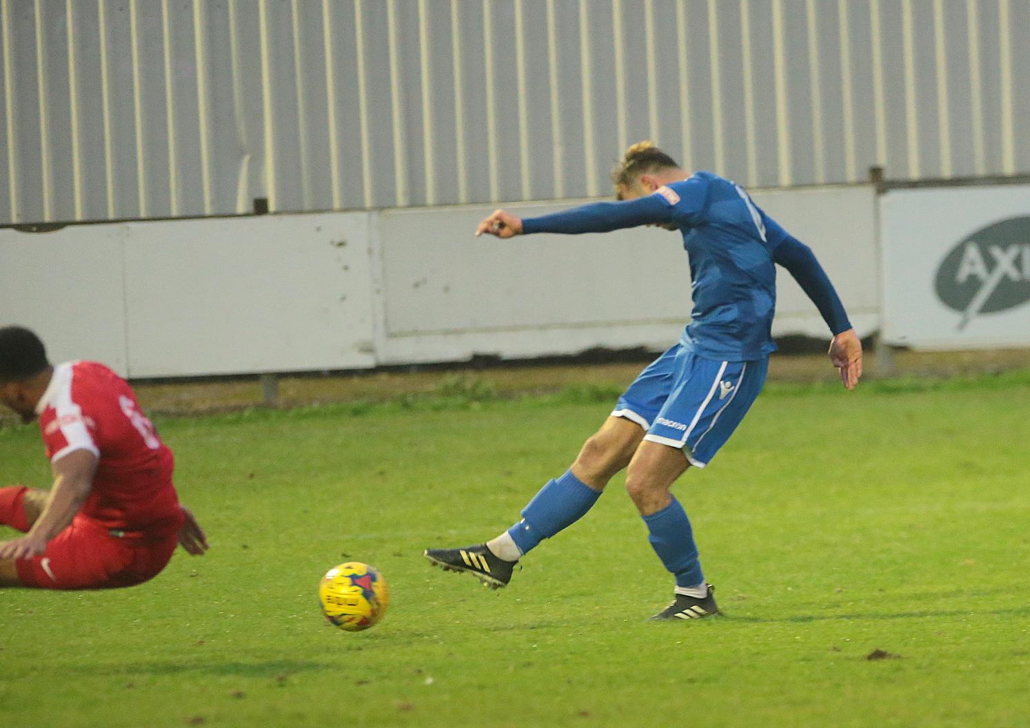 Conor McDonagh scores his 21st league goal of the season