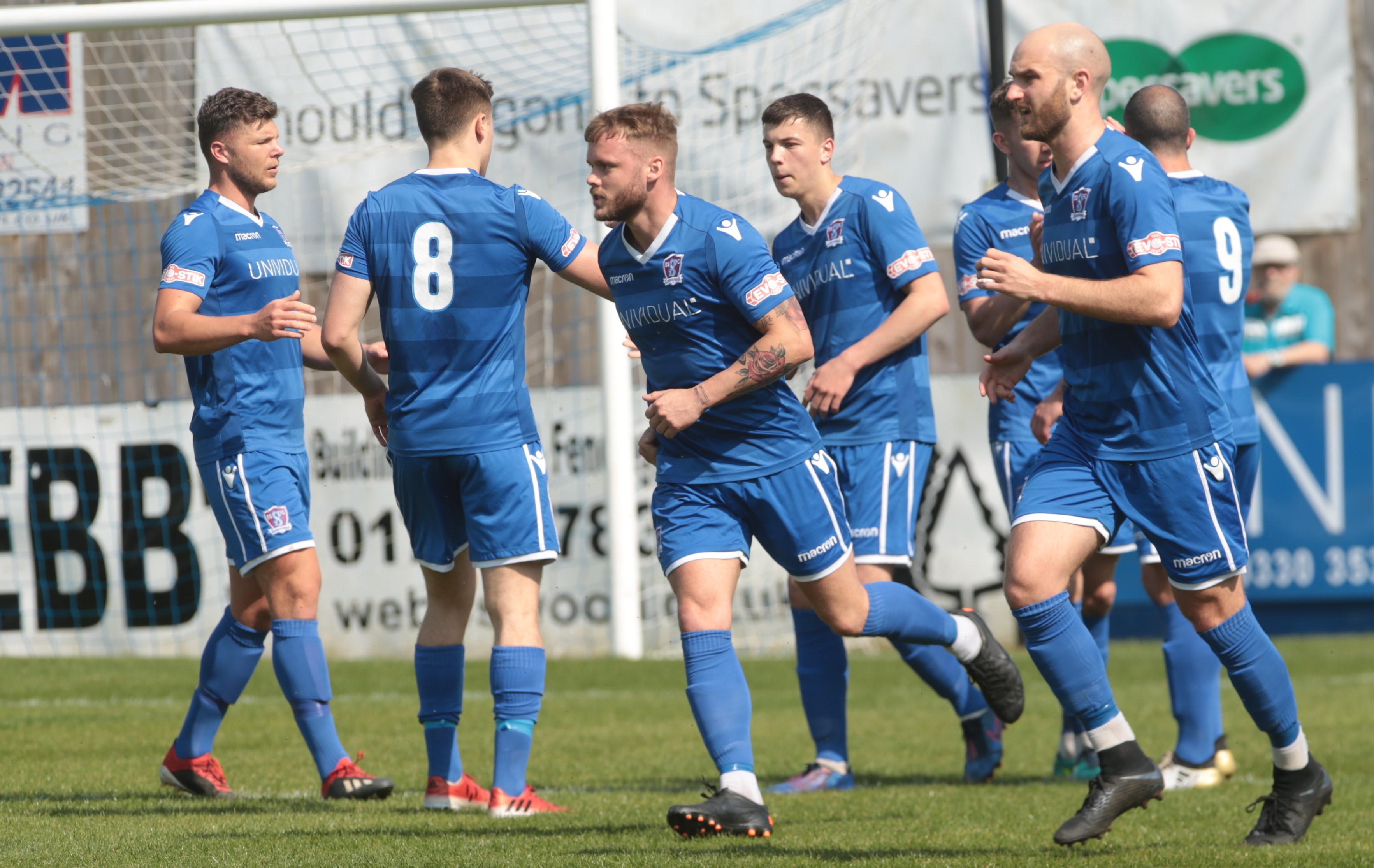 The players celebrate Matt Williams goal