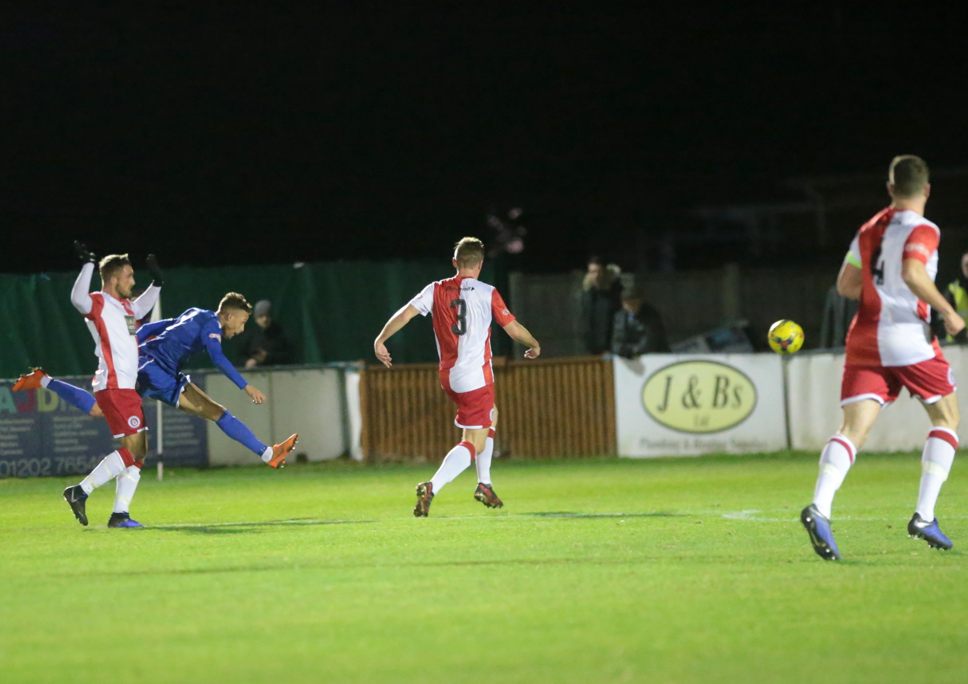 Ryan Campbell’s shot finds the net