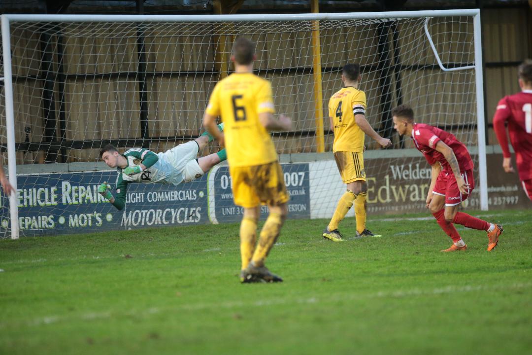 Ryan Campbell heads home our first and equalising goal at Tiverton last season