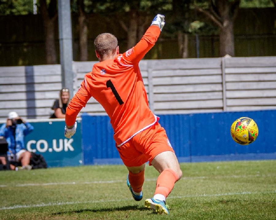 Connor Johns can’t stop Josh March’s opening goal for Rovers