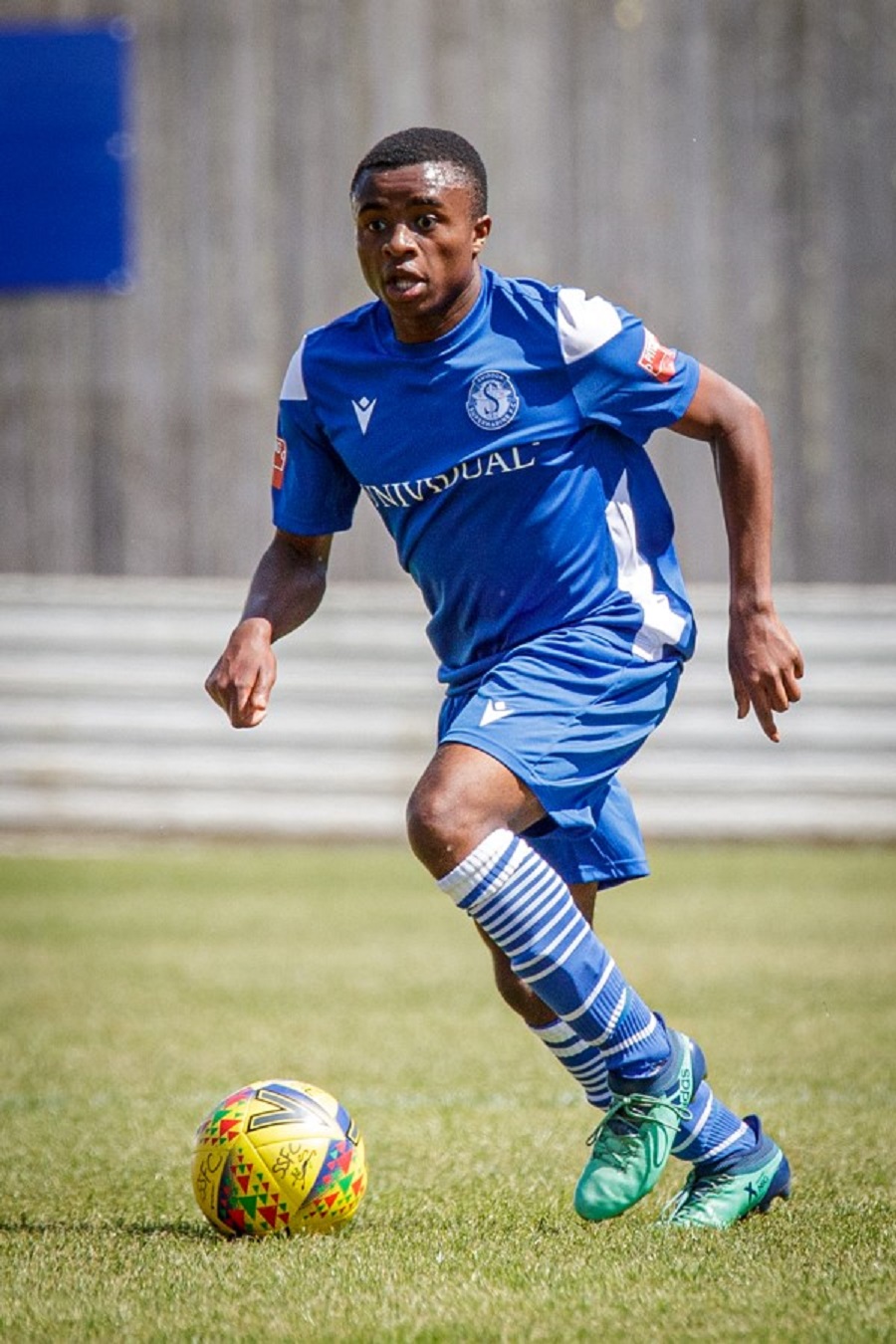 Wayne Nderemani in action against Forest Green Rovers