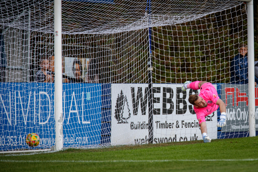 Harry Williams’ penalty hits the back of the net