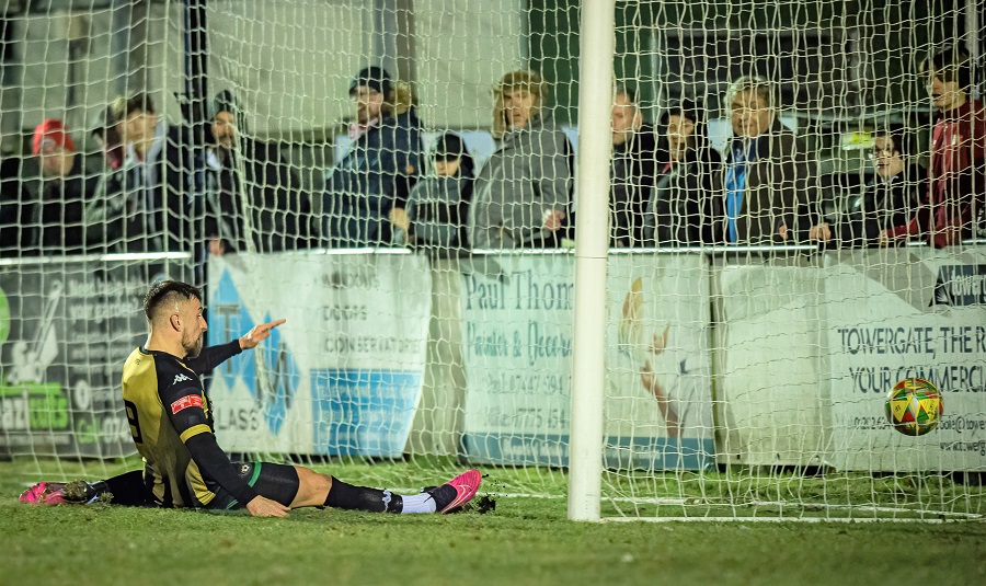 Tony-James Lee slots home for Poole’s second goal