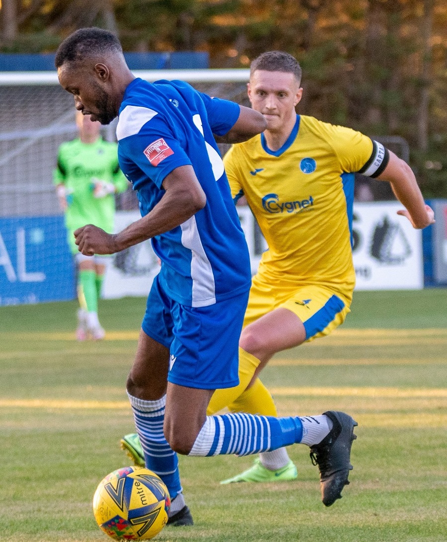 Rudy in action against Taunton Town
