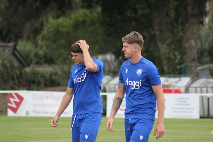 Leon Morrison (right) started and scored in his first competitive game for Marine
