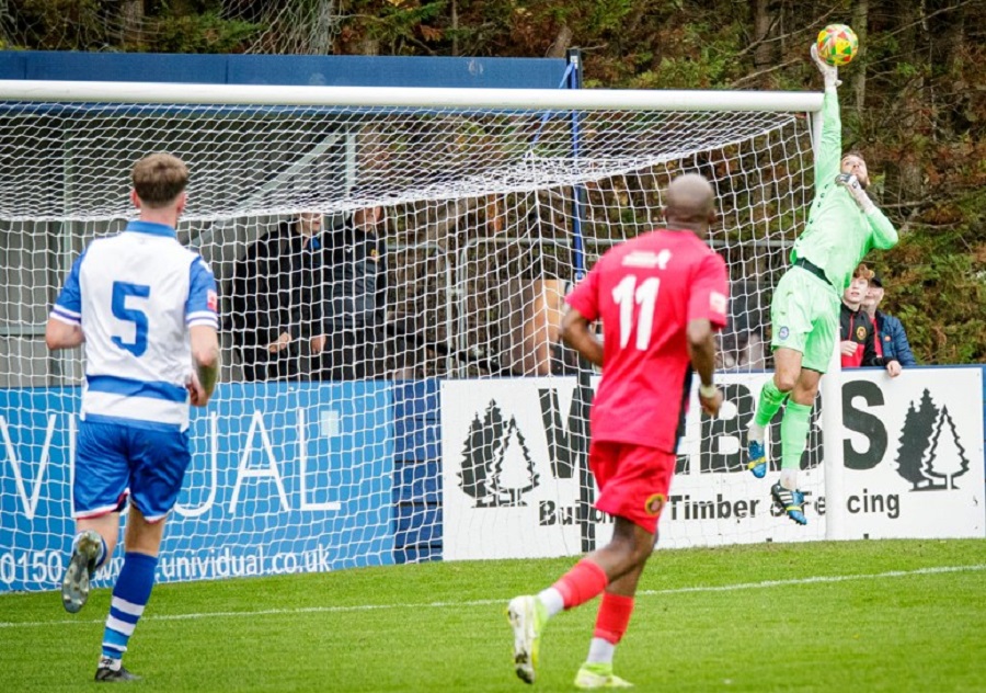 Josh Gould made a couple of good saves in a matter of minutes