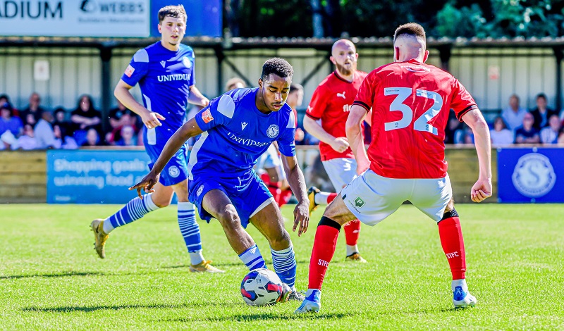 Sal in action against Swindon Town