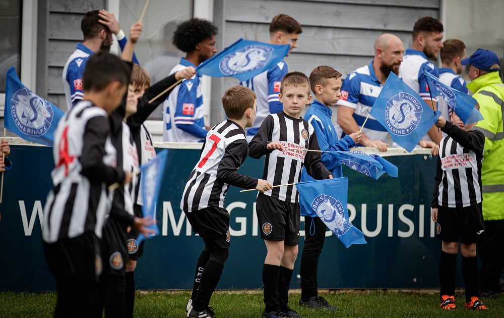 Some of the Carterton U8s enjoying their matchday experience