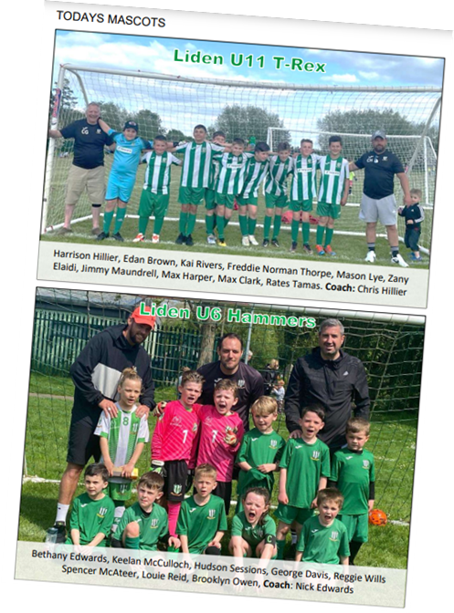 Our mascots against Gosport