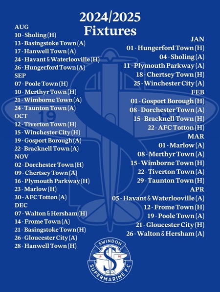 2024.25 Fixtures