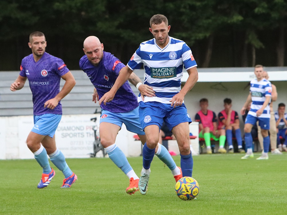 Harry Williams gave the Poole defenders a difficult afternoon and came close to scoring on a number of occasions