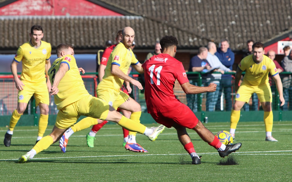 Winchester’s Ik Hill scored two of the Winchester goals