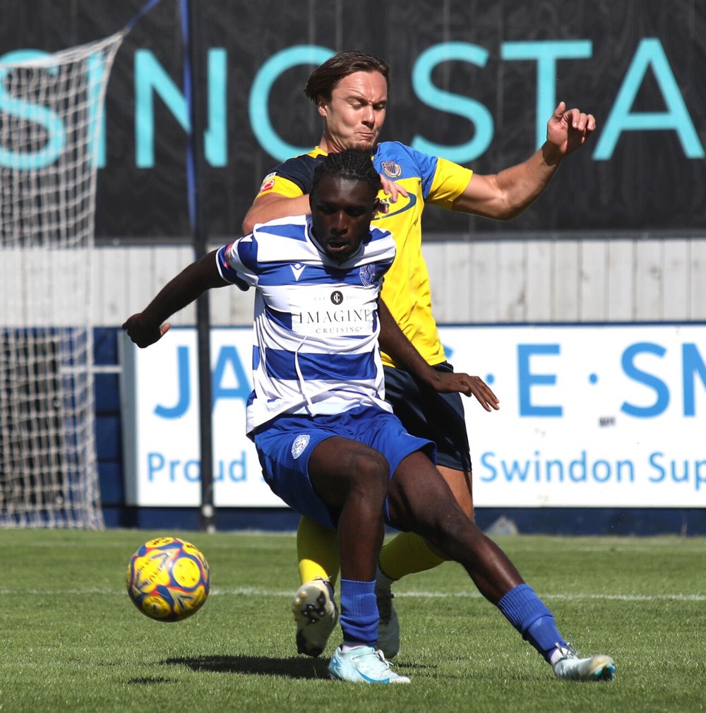 Jonny Efedje in action against Barton Rovers