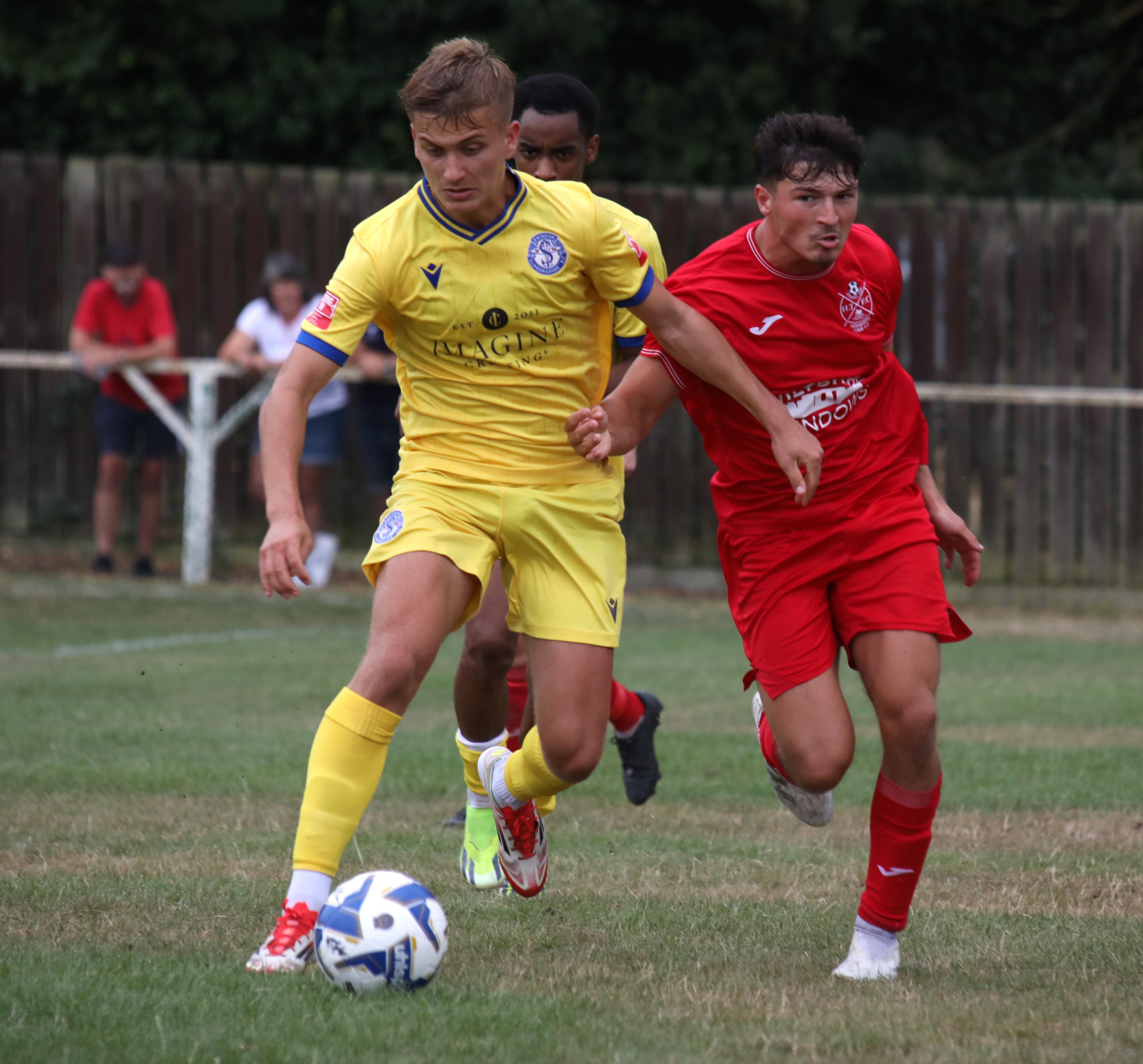 Piotr Petrynski wins the ball
