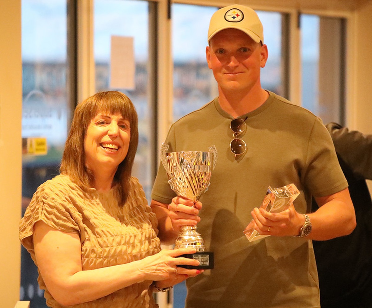 Luke Purnell wins the players player presented by the Sid Mills’ daughter-in-law Viv Mills