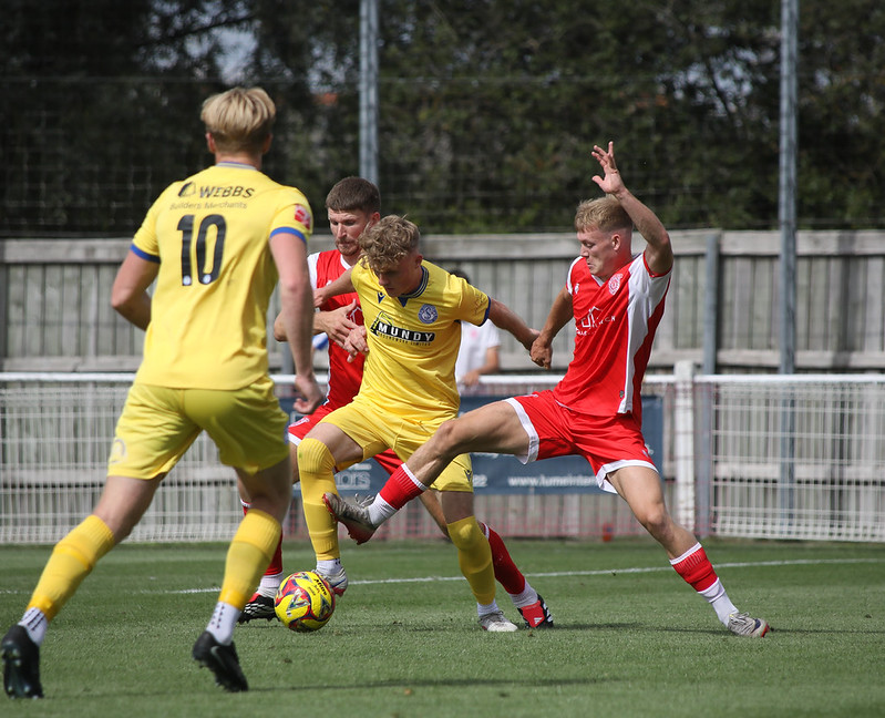 Tyger goes past a couple of defenders late on and he looked for his second goal of the cup tie
