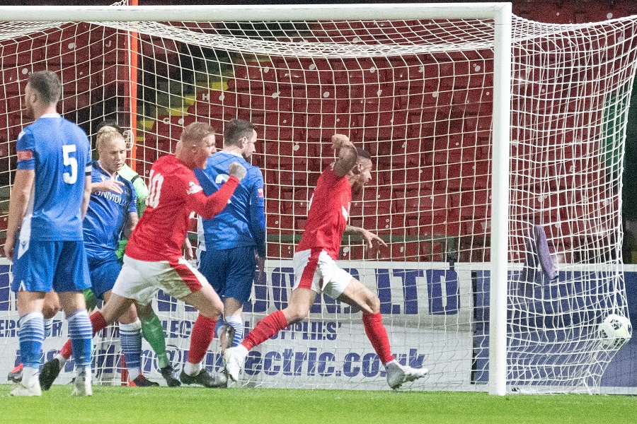 Aysa Corrick gets the last touch to score Corsham’s equaliser