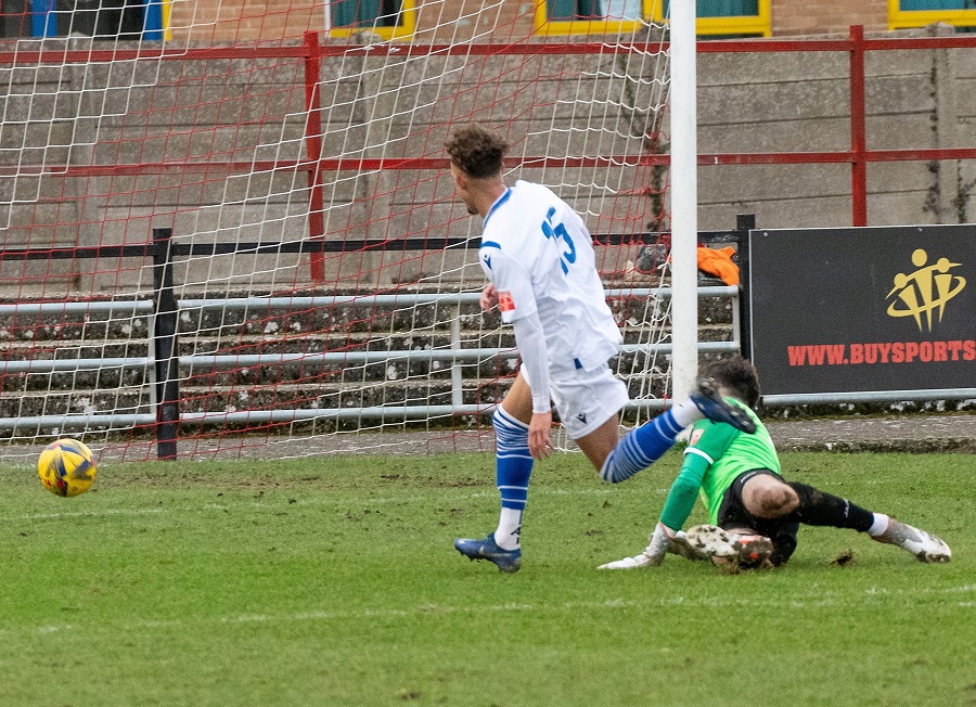 Ryan Campbell scores Marine’s first equaliser