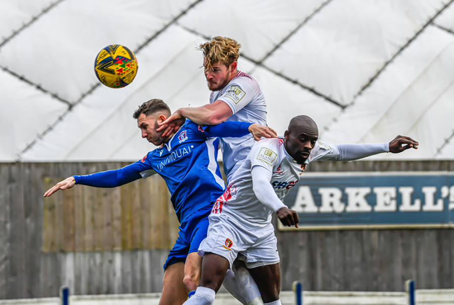 Harry Williams was up against two excellent Hayes defenders