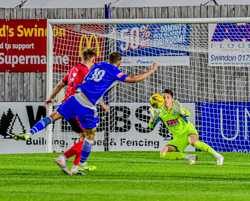 Harry Williams scores his first of two quick goals