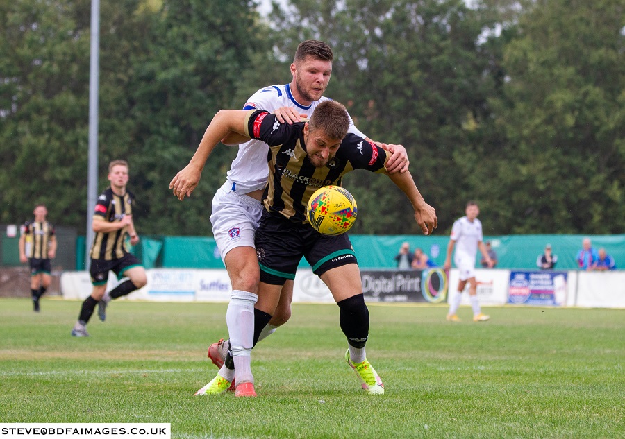 The incident that probably settled the tie, penalty to Poole