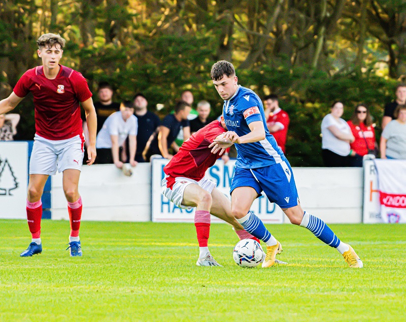 Henry Spalding scored an excellent opening goal for Marine