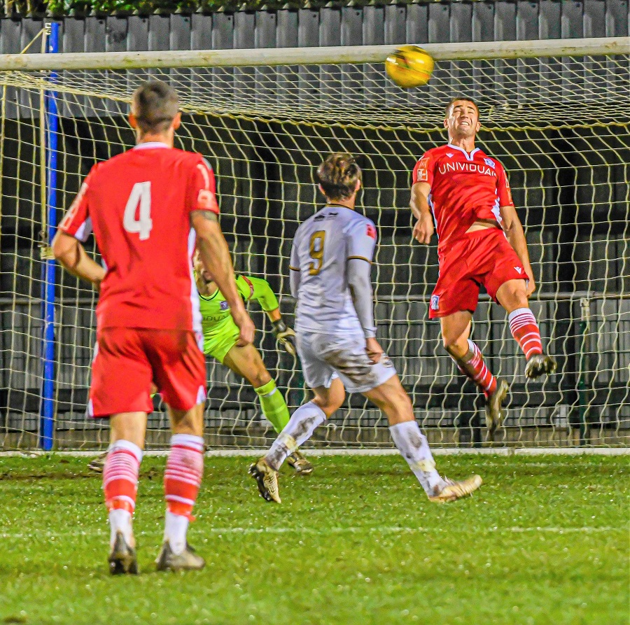 Dan Ball nearly scored an own goal but it was saved by Martin Horsell