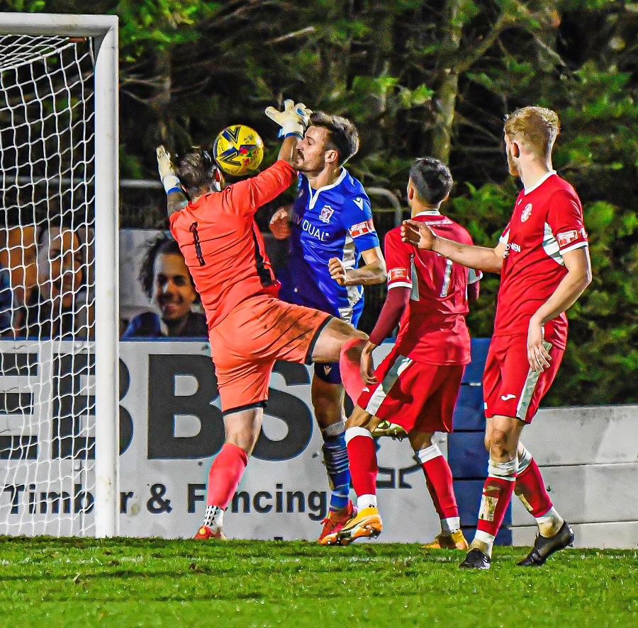 Tom Golledge scored Marine’s fifth goal