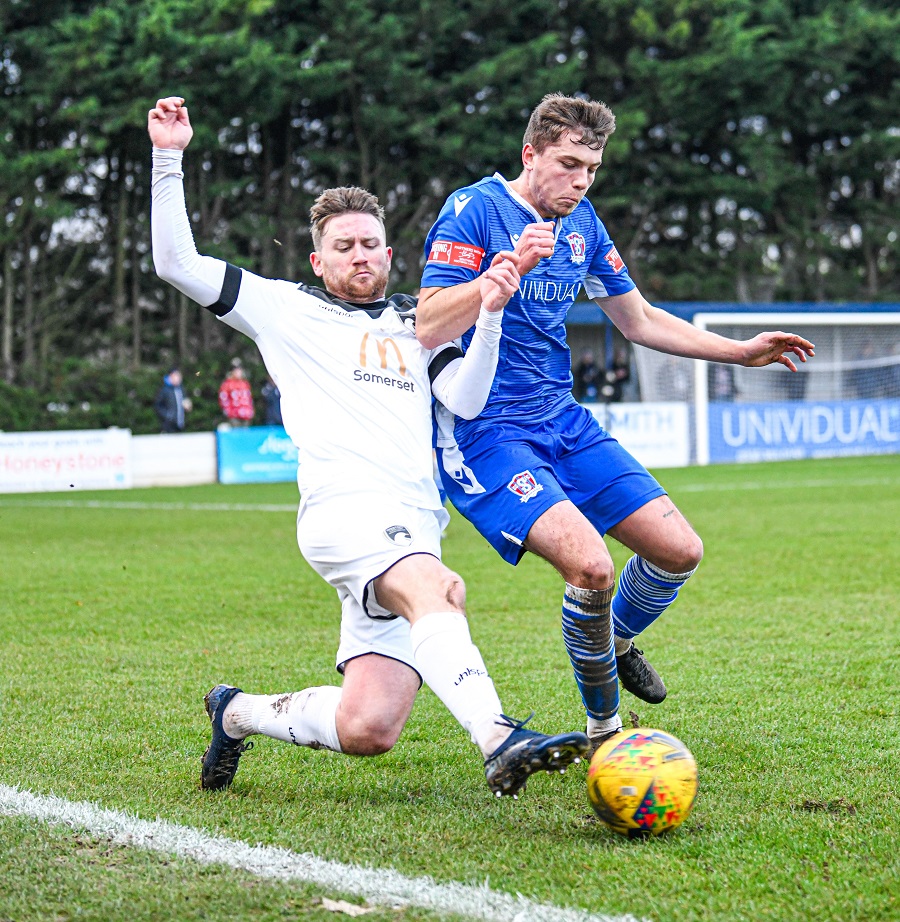 Henry Spalding gets the better of Weston’s Scott Laird