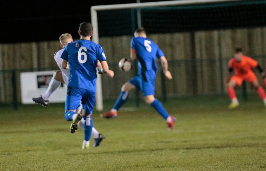 George Dowling scores the first of his two goals