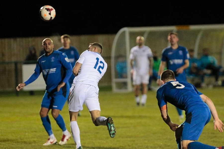 Harry Williams scores our fifth goal with a looping header from Stuart Fleetwood’s cross