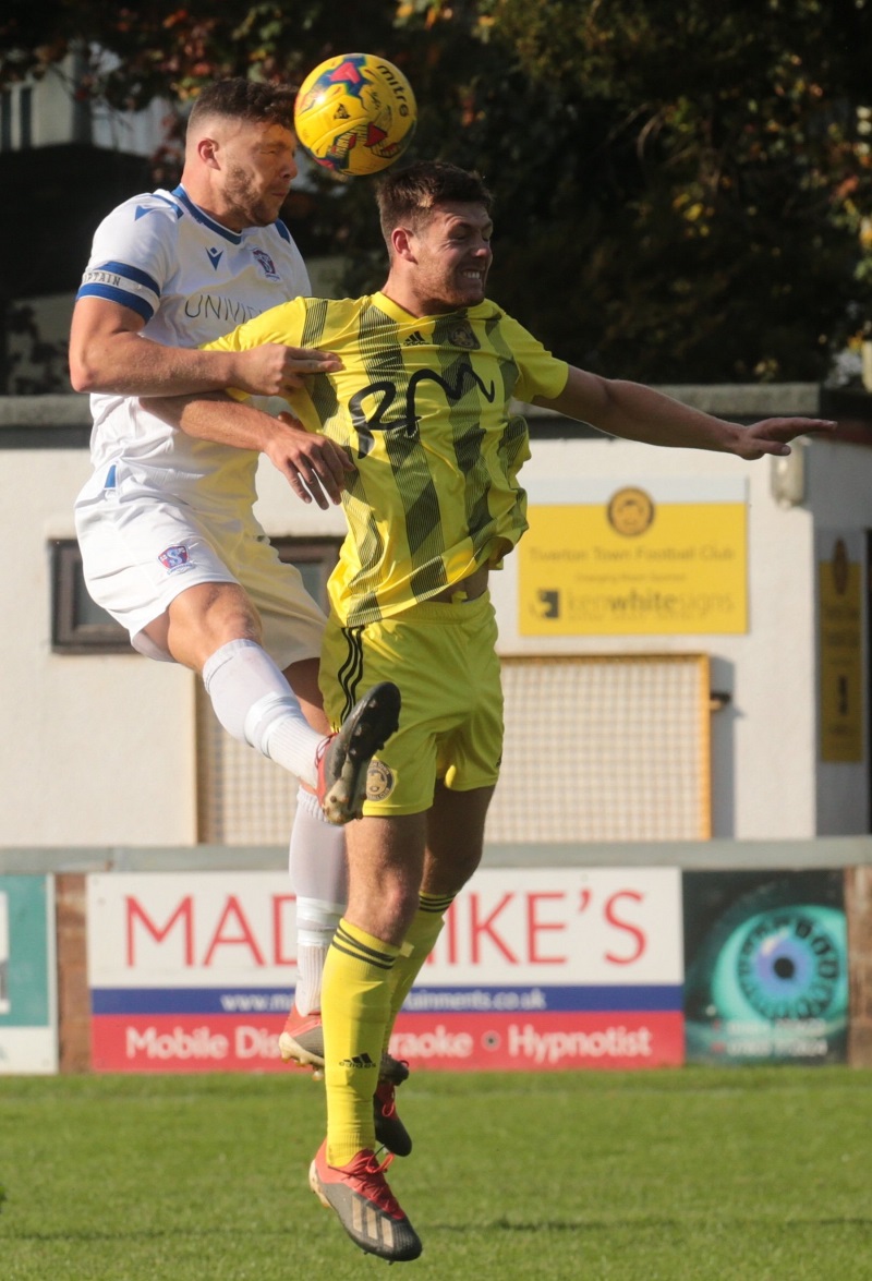 Mat Liddiard wins the ball