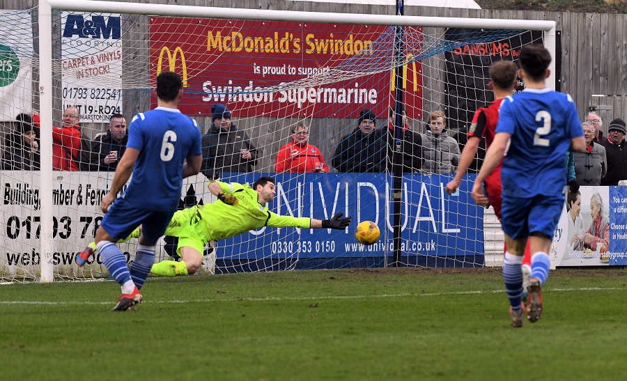  Will Swan scores Truro’s second goal