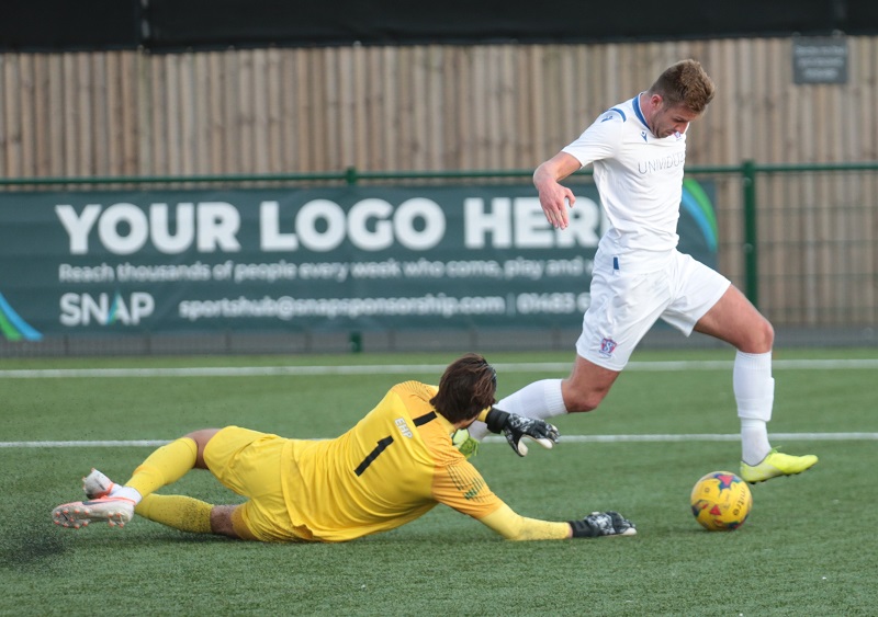 Conor McDonagh bamboozles the Walton defence to score the opening goal