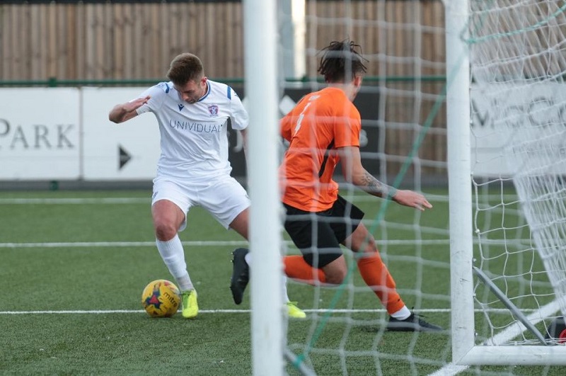 Conor McDonagh bamboozles the Walton defence to score the opening goal