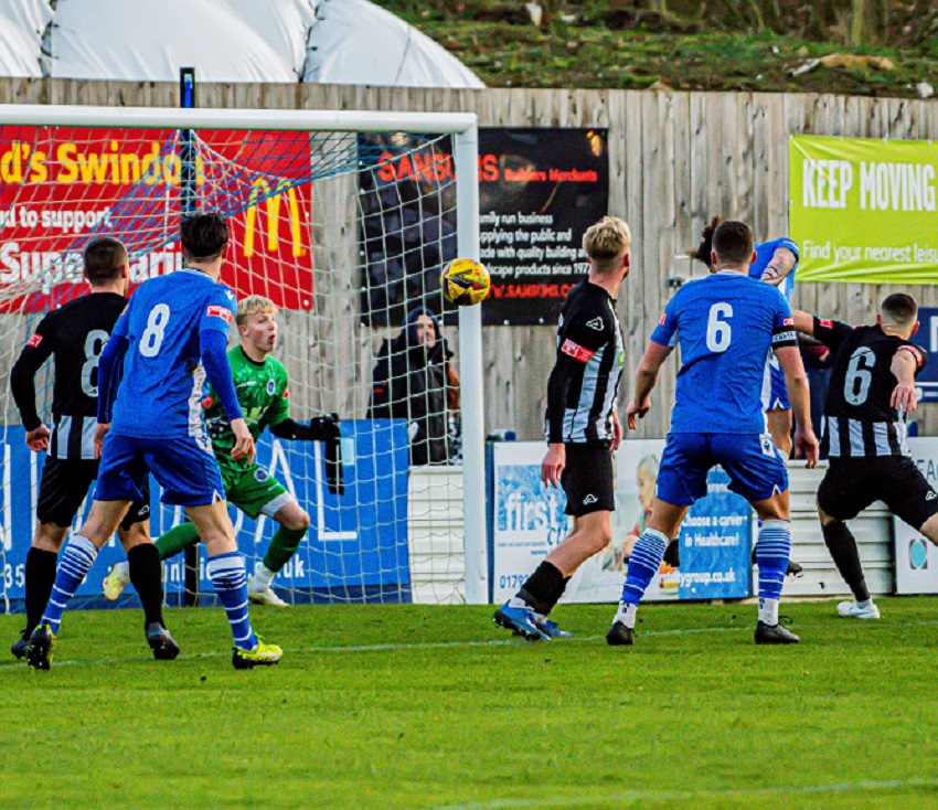 Pierce Mitchell’s heads home the opening goal