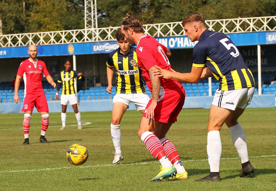 Marine star man Conor McDonagh on the ball