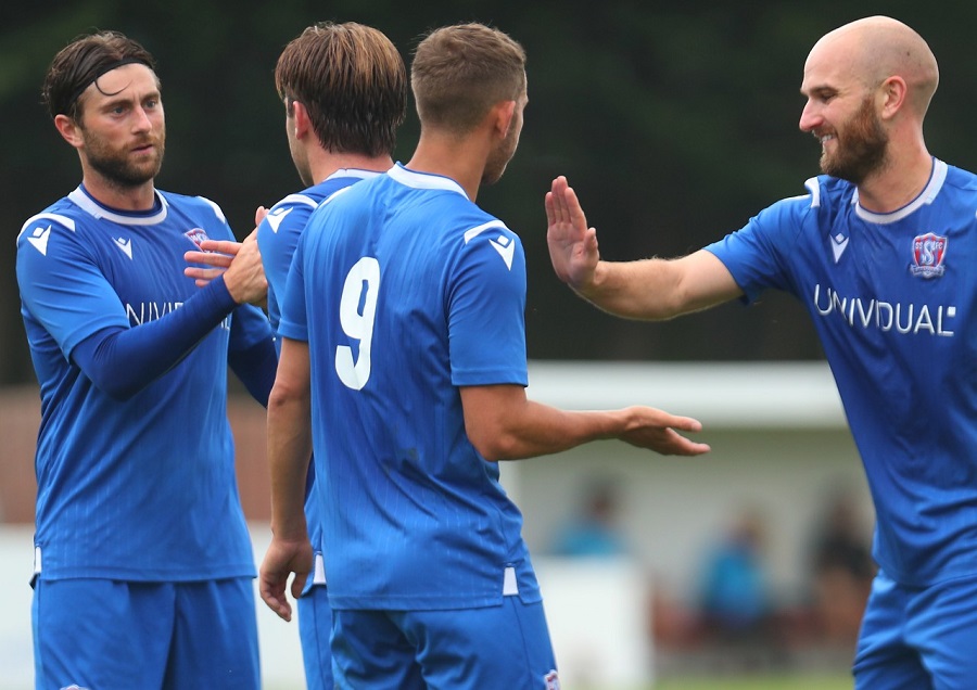 The players celebrate