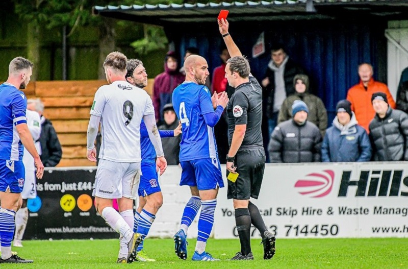 Mat Liddiard sees red after 26 minutes