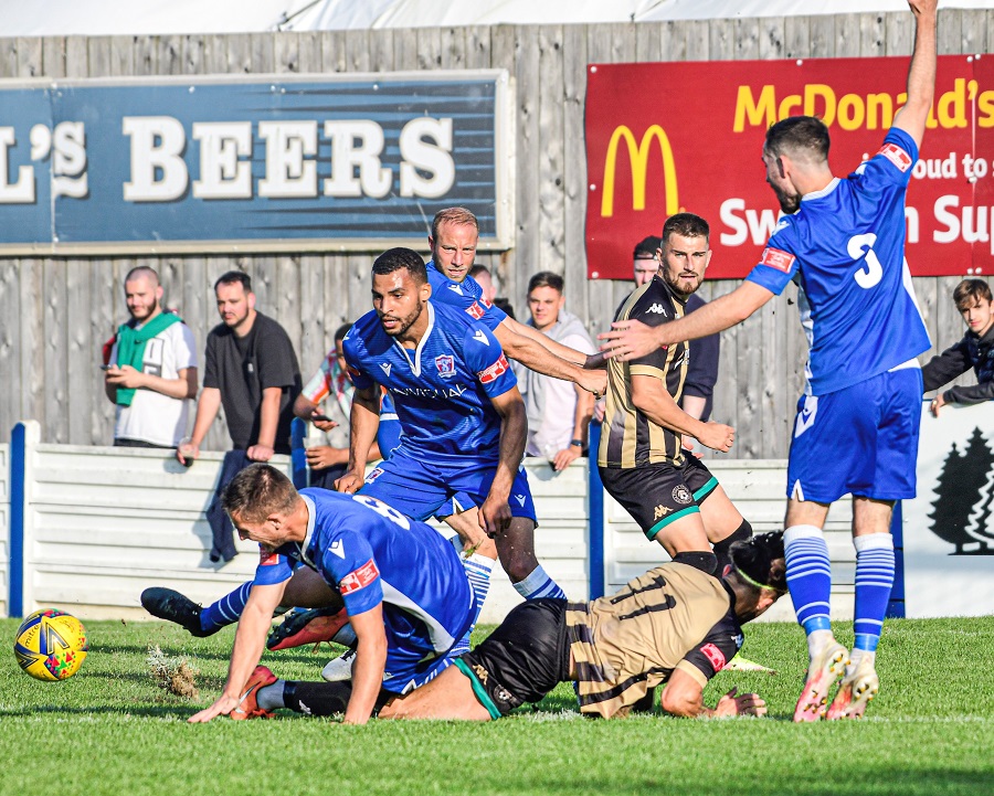 Poole’s Jack Dickson booked for a foul